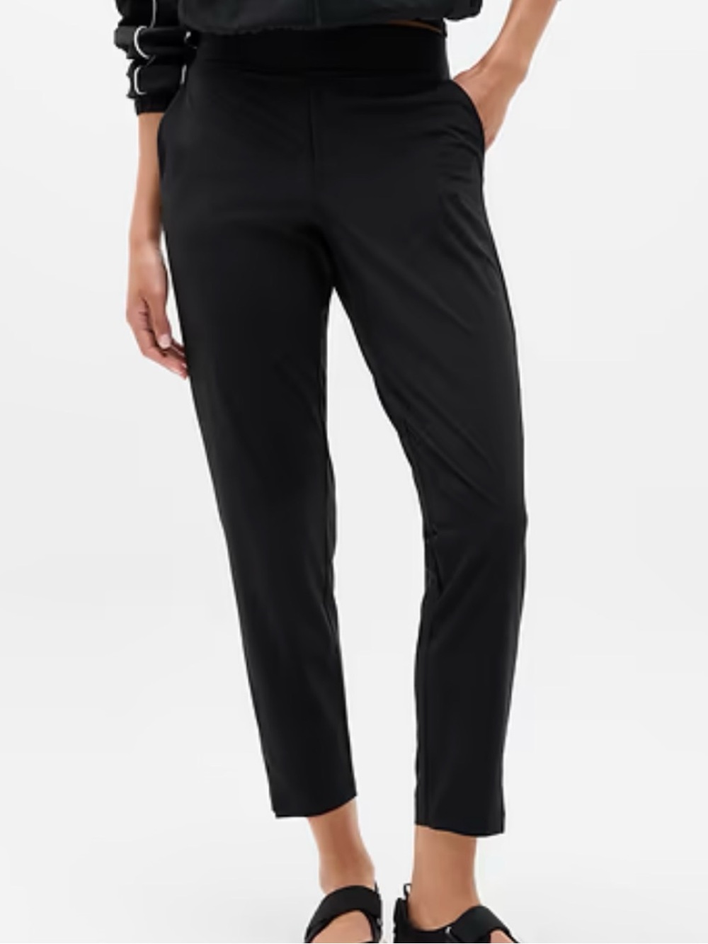 Athleta Women’s Brooklyn Mid Rise Black Pull-On Ankle Pant Stretch Travel 16